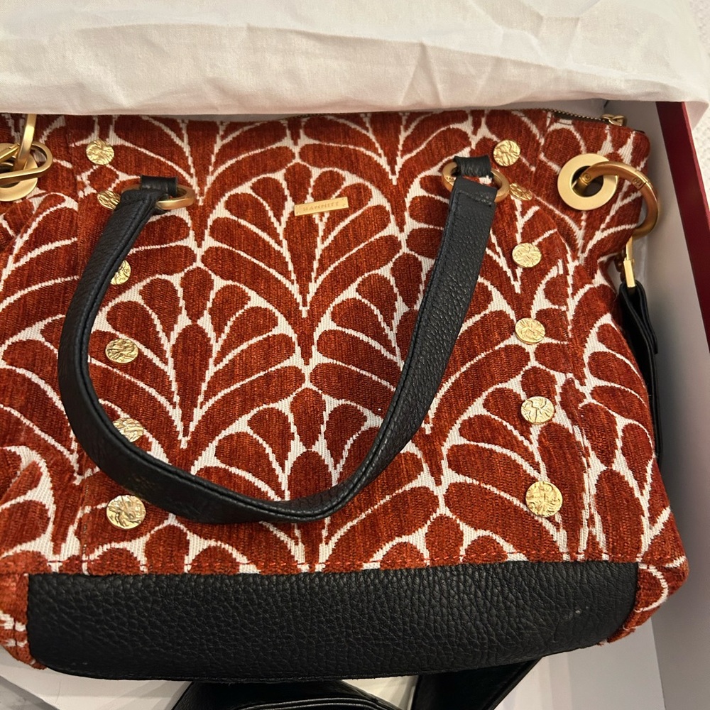 Elegant Rust, cream and Black Tote Bag
